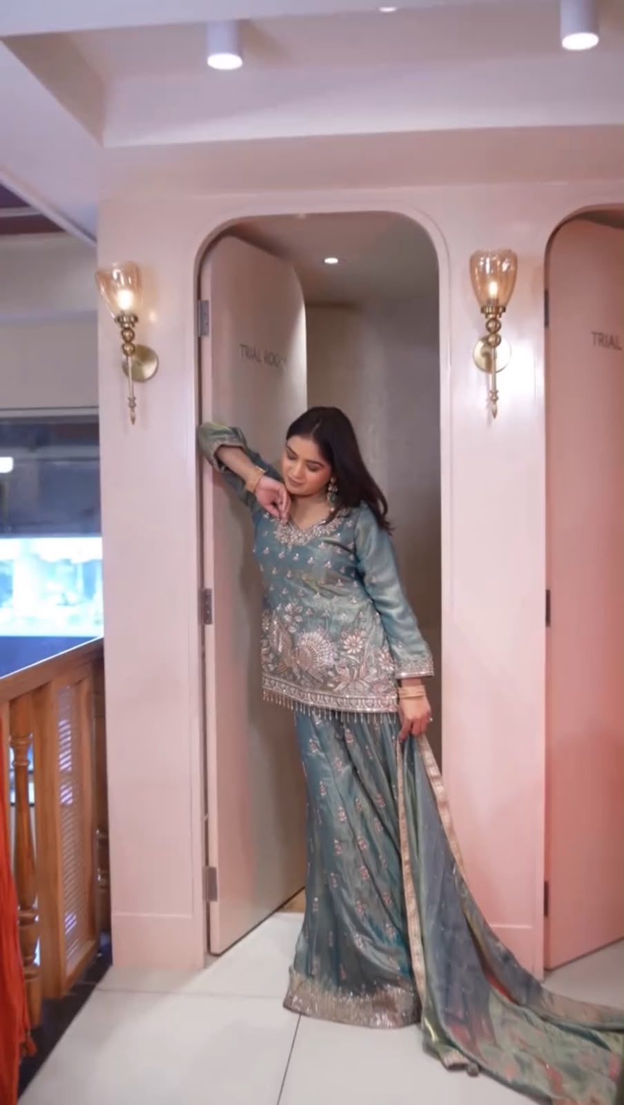 Party Wear Four Piece Suit Set Fendy Silk
