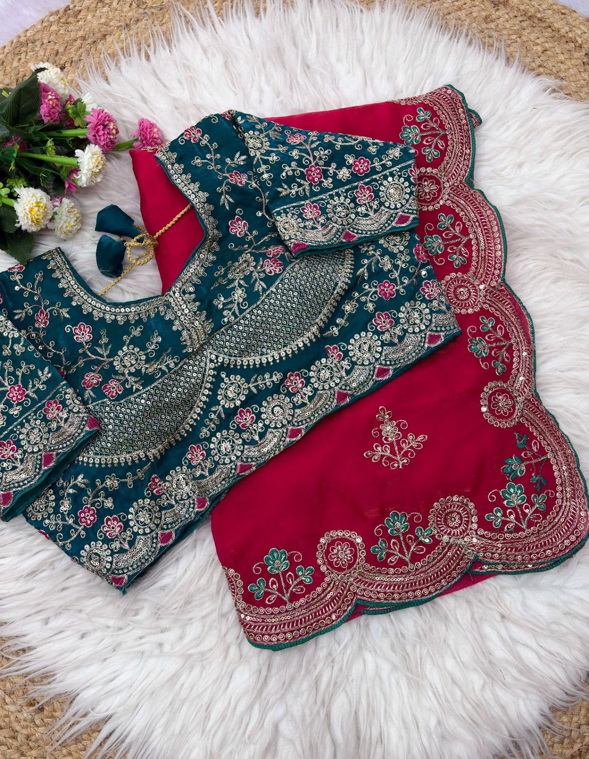 Viscose Crepe Chiffon Georgette Saree