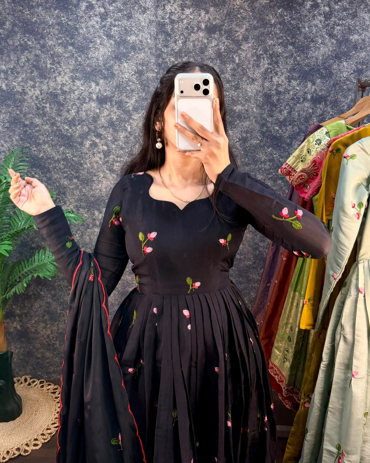Anarkali Set Mull Chanderi