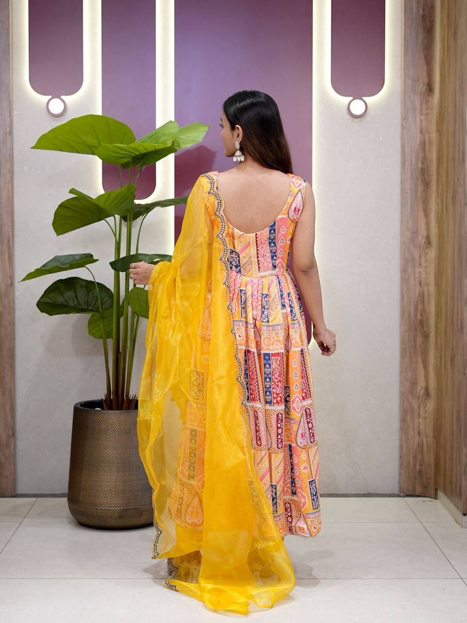 Salsa Silk Top-Plazzo with Dupatta