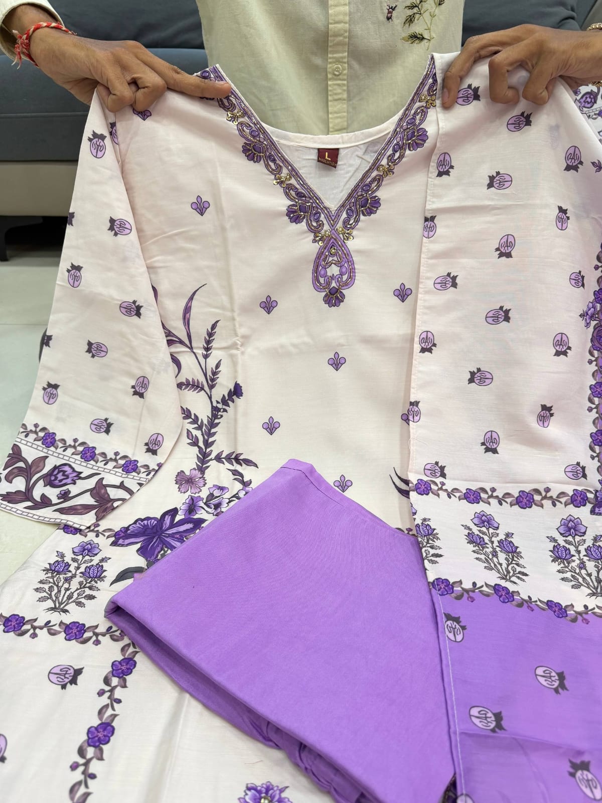 Designer Embroidered Top, Salwaar & Dupatta