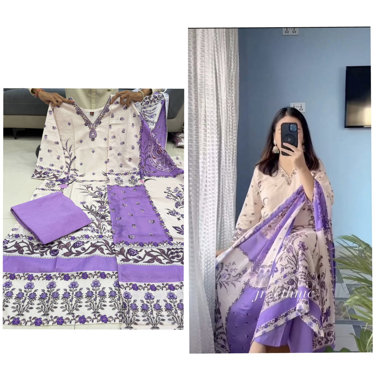 Designer Embroidered Top, Salwaar & Dupatta