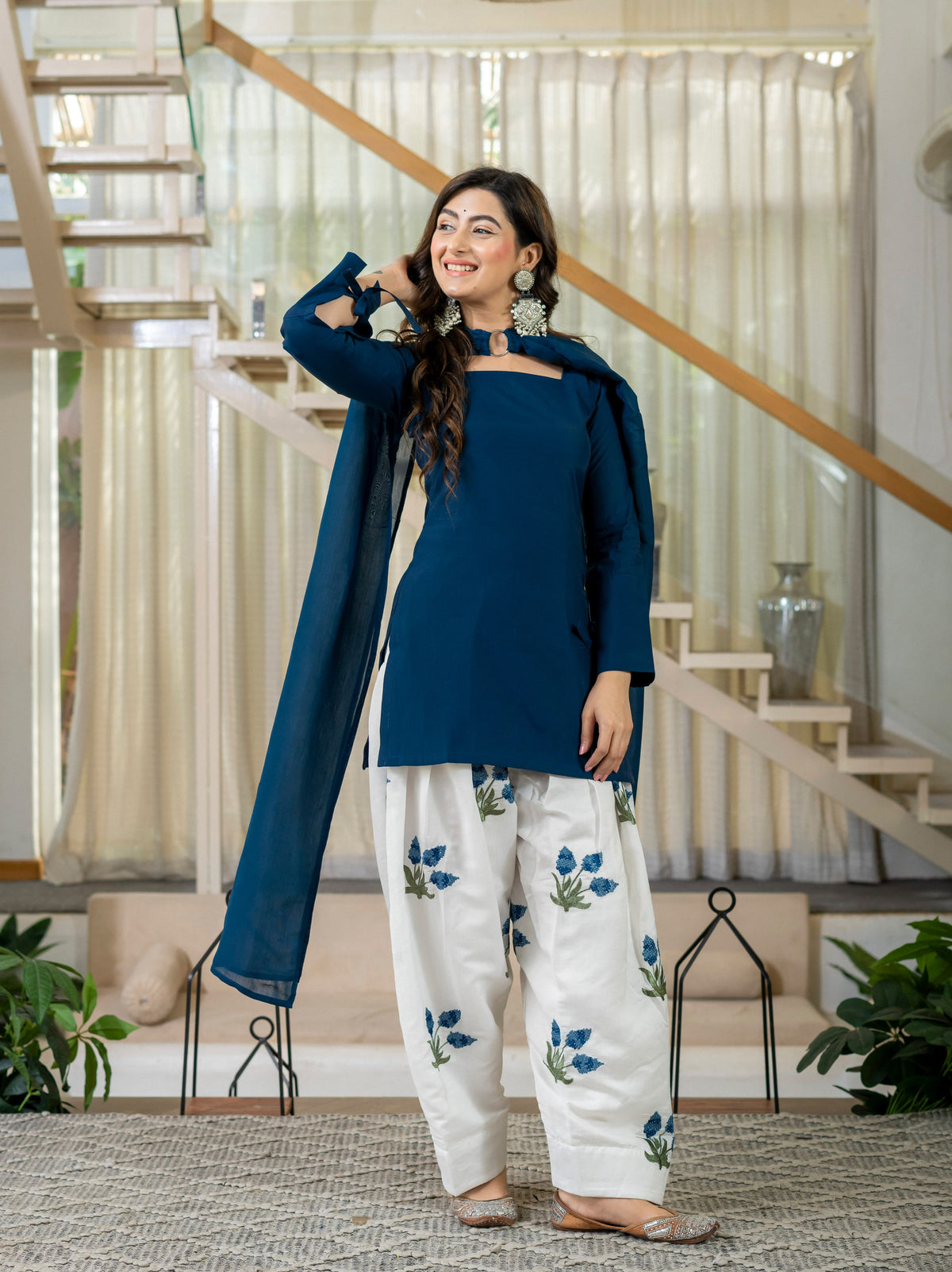 Fashion4U Sunflower Farshi Salwar Set With Dupatta