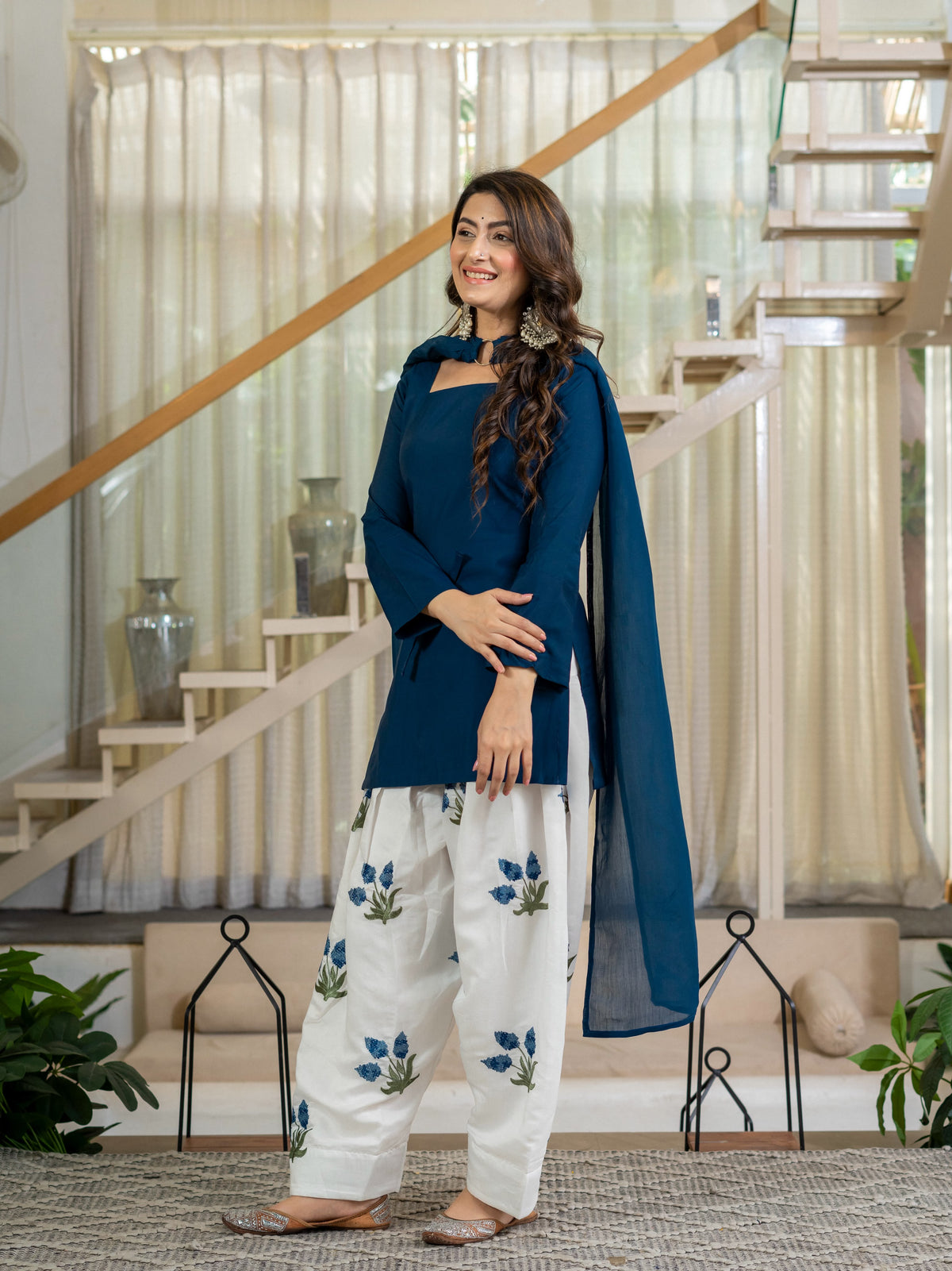 Fashion4U Sunflower Farshi Salwar Set With Dupatta