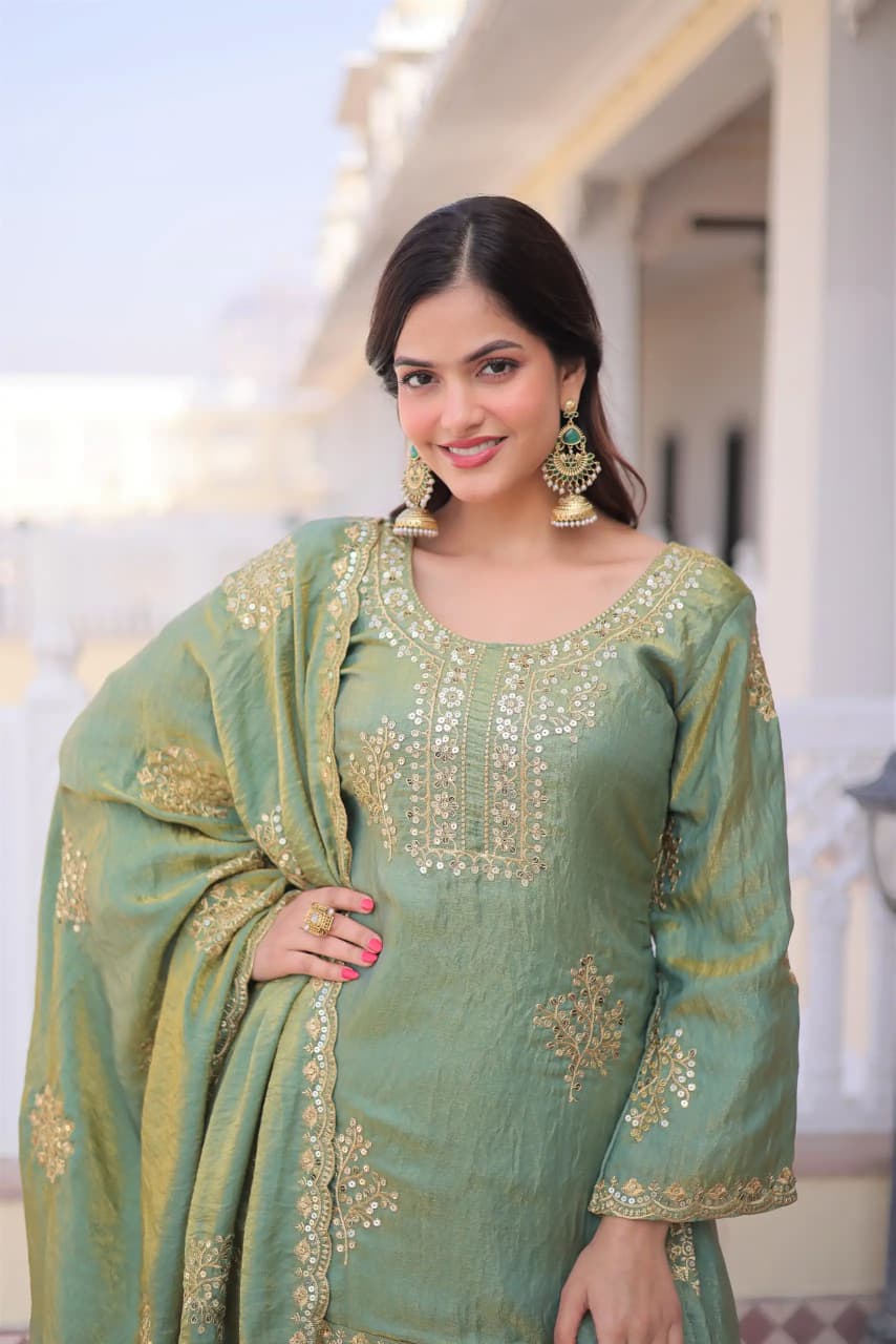 WOMEN'S PURE FRENDY SILK SARARA SET'S