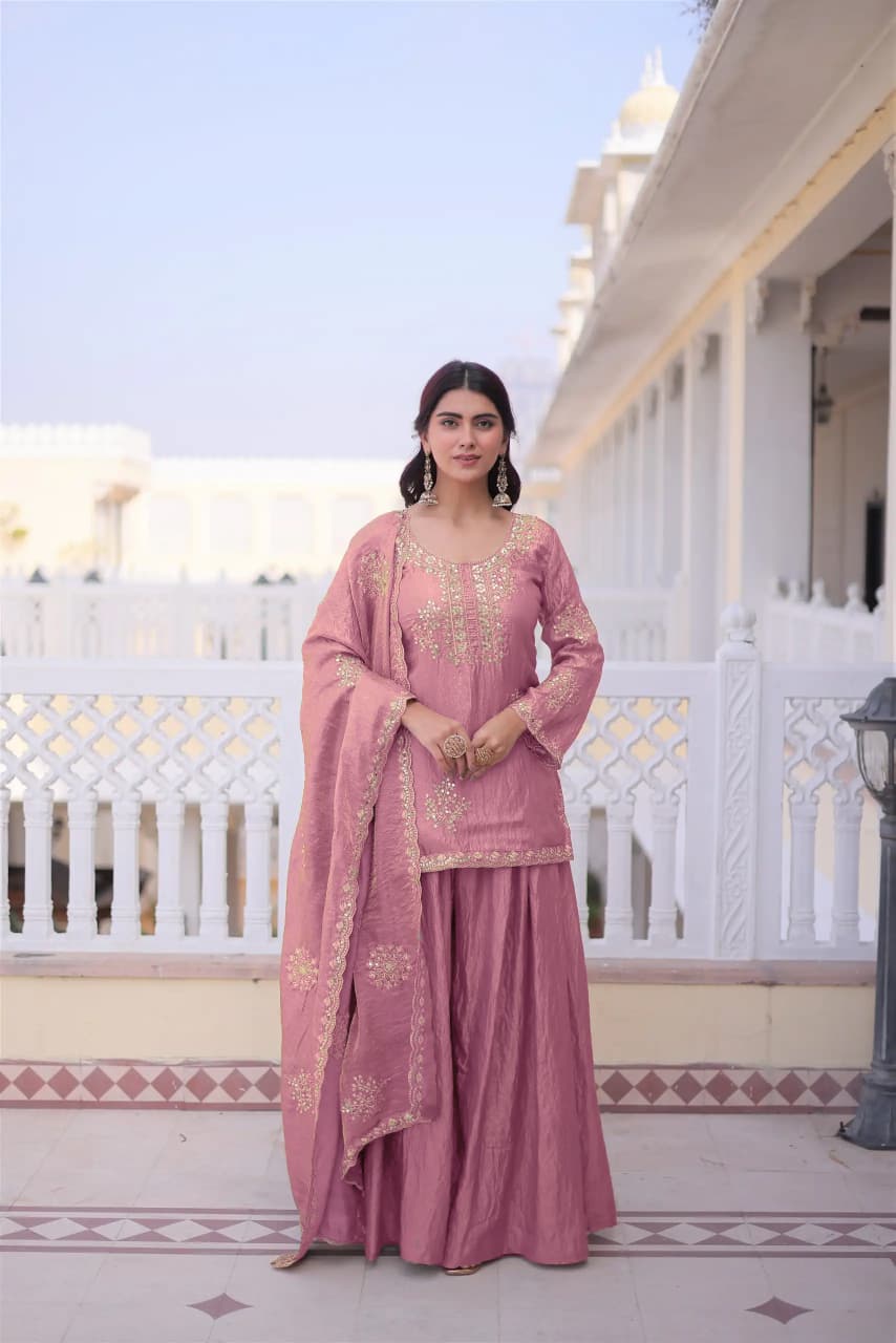 WOMEN'S PURE FRENDY SILK SARARA SET'S