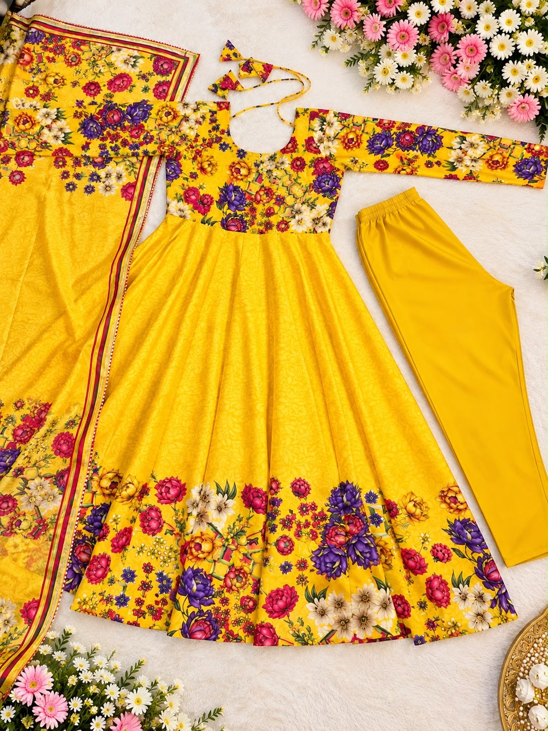 NEW TABBY FLOREL ANARKALI SUIT SET* *CATLOGUE- RUKMANI🥰*