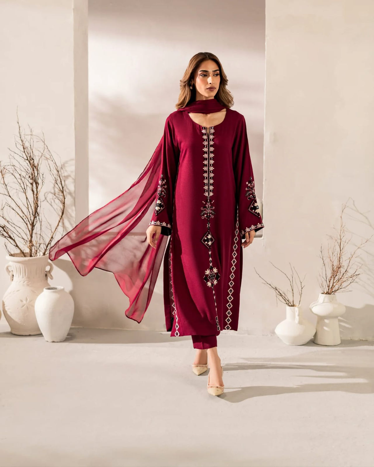 Festival Special 3 Pcs Set Chanderi Silk