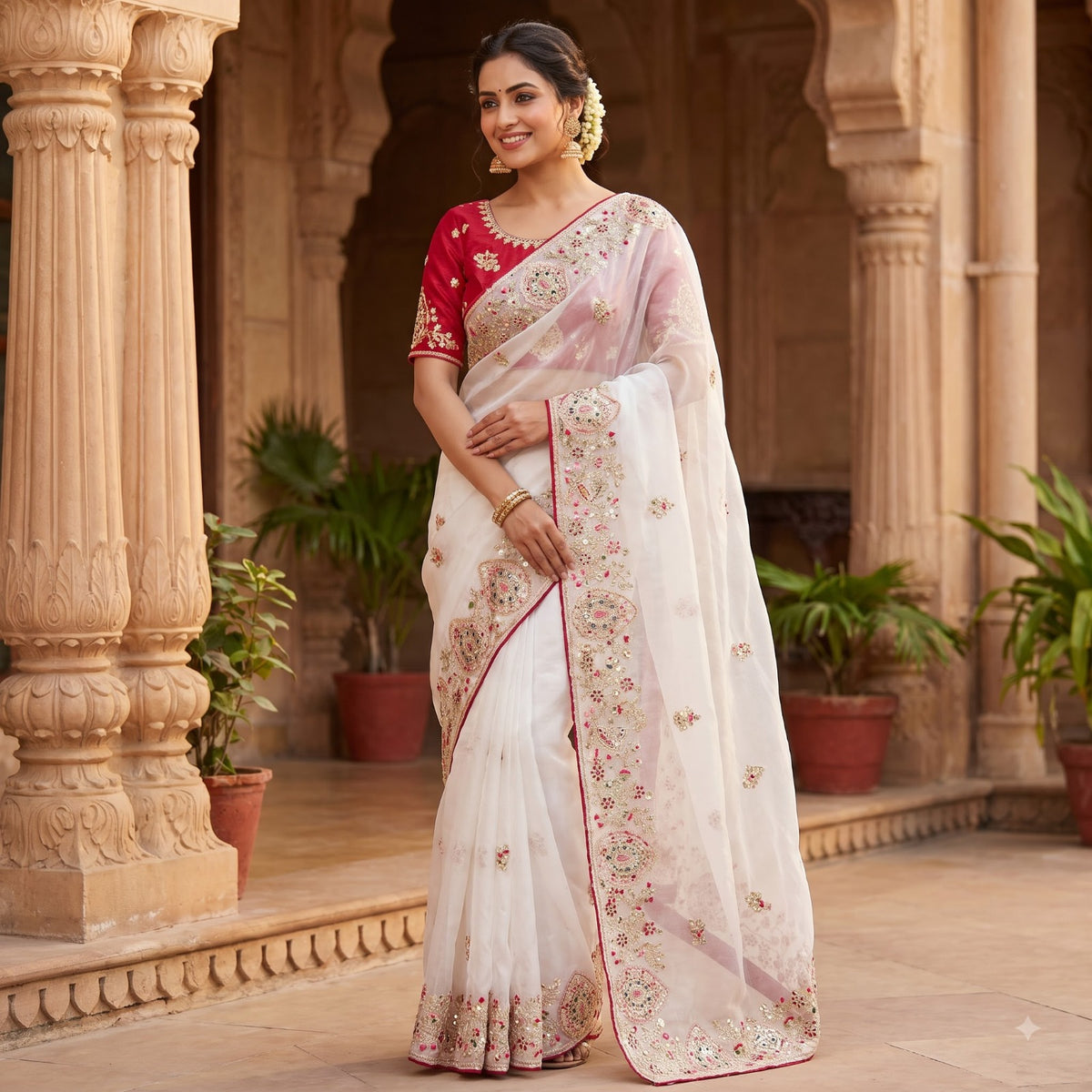 Fabric Soft Fandy Sattin Silk Fabric With Multi Thread Embroidery Coding Sequence With Dori Paiping