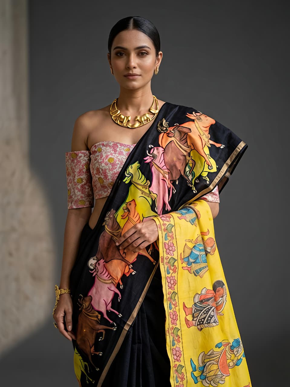 MANIPURI SLUB silk NANDI MANGLA
