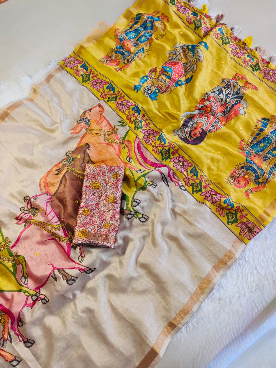 MANIPURI SLUB silk NANDI MANGLA