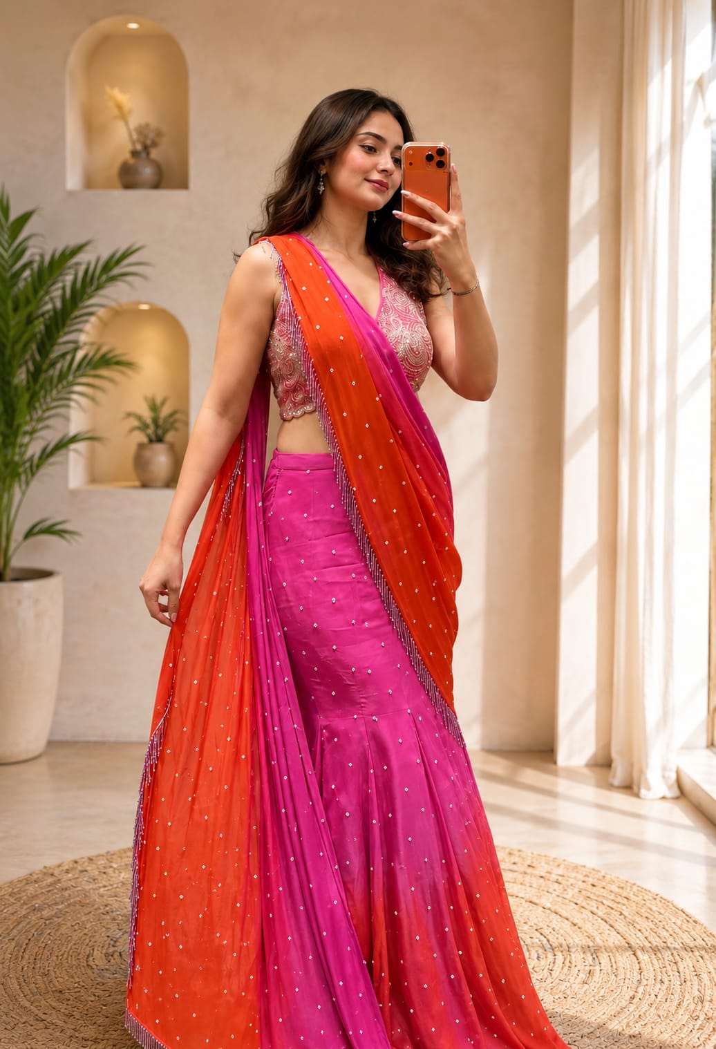 Lehenga Saree Premium Crape Silk with Padding Beautiful Digital Print Elegant Designer Look