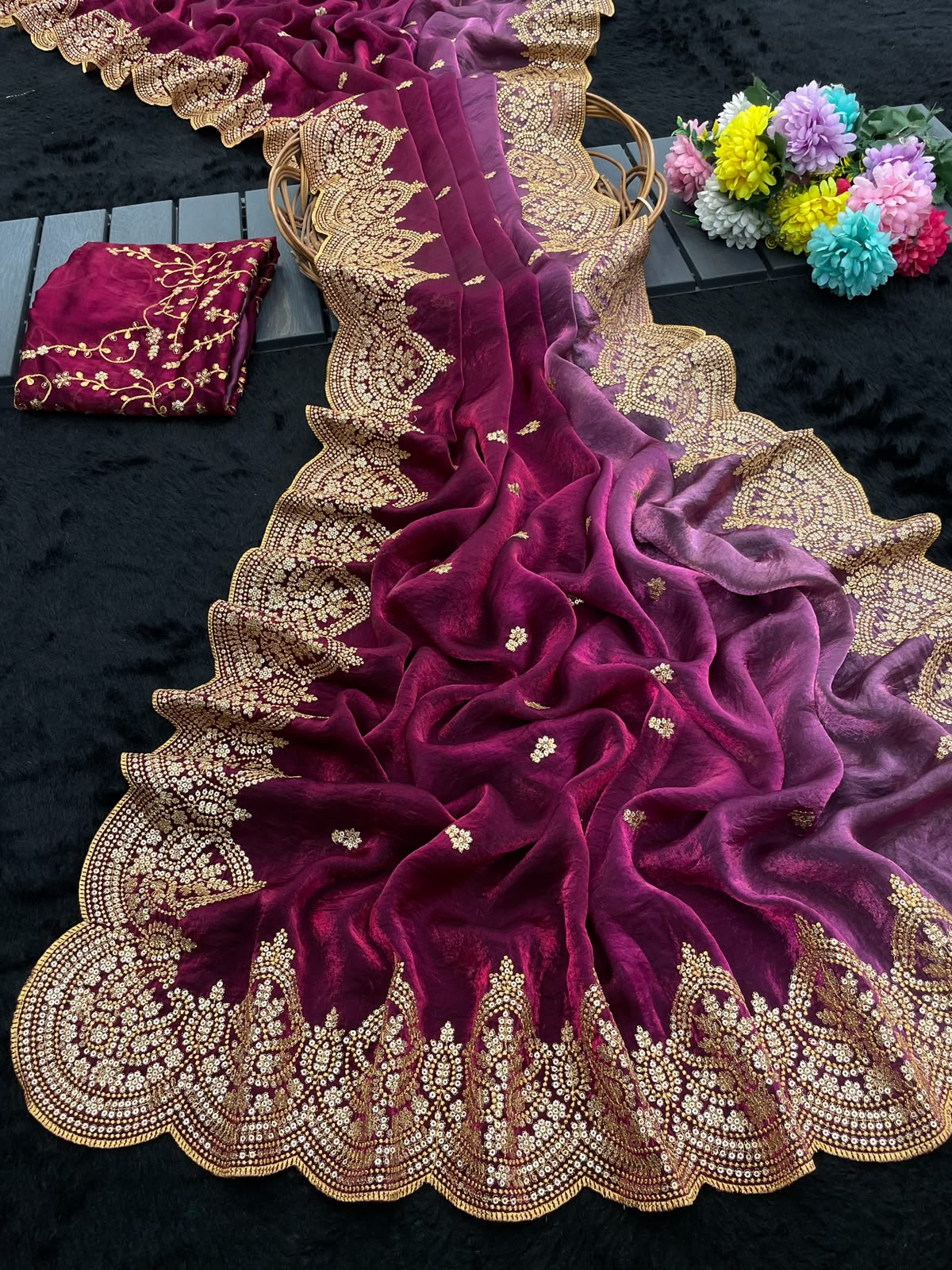 Designer Sequence & Embroidery Work Saree Collection