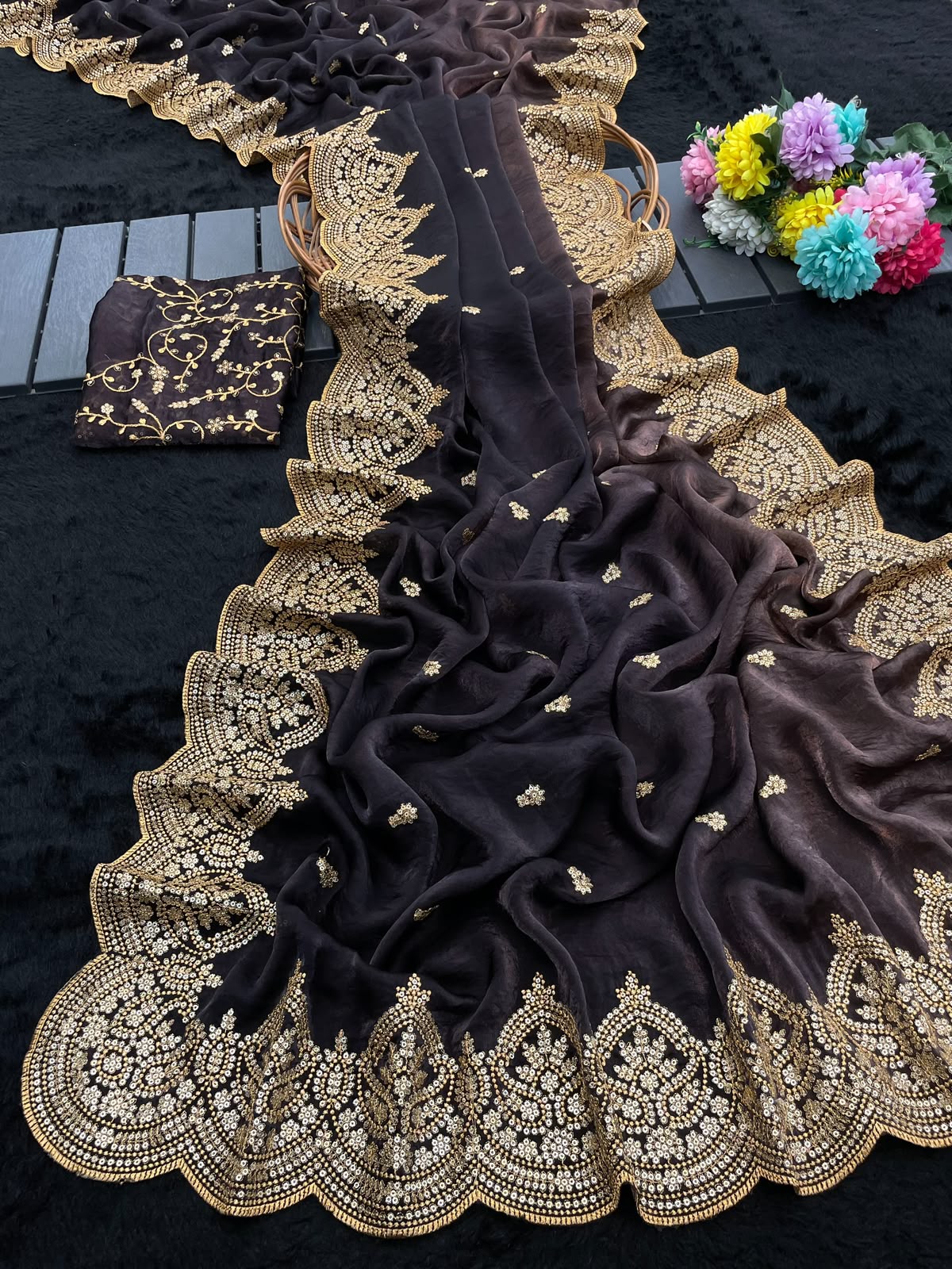 Designer Sequence & Embroidery Work Saree Collection
