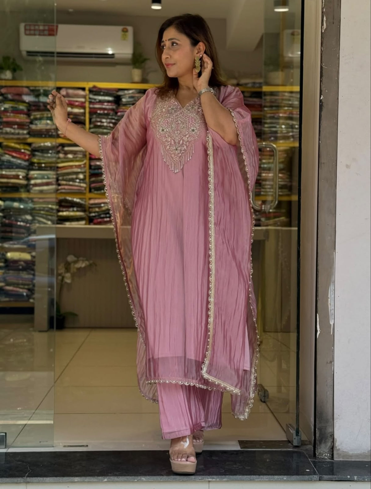 Salsa Crush Silk Kaftan @ Plazzo