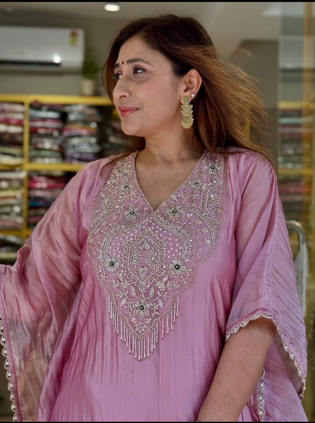 Salsa Crush Silk Kaftan @ Plazzo