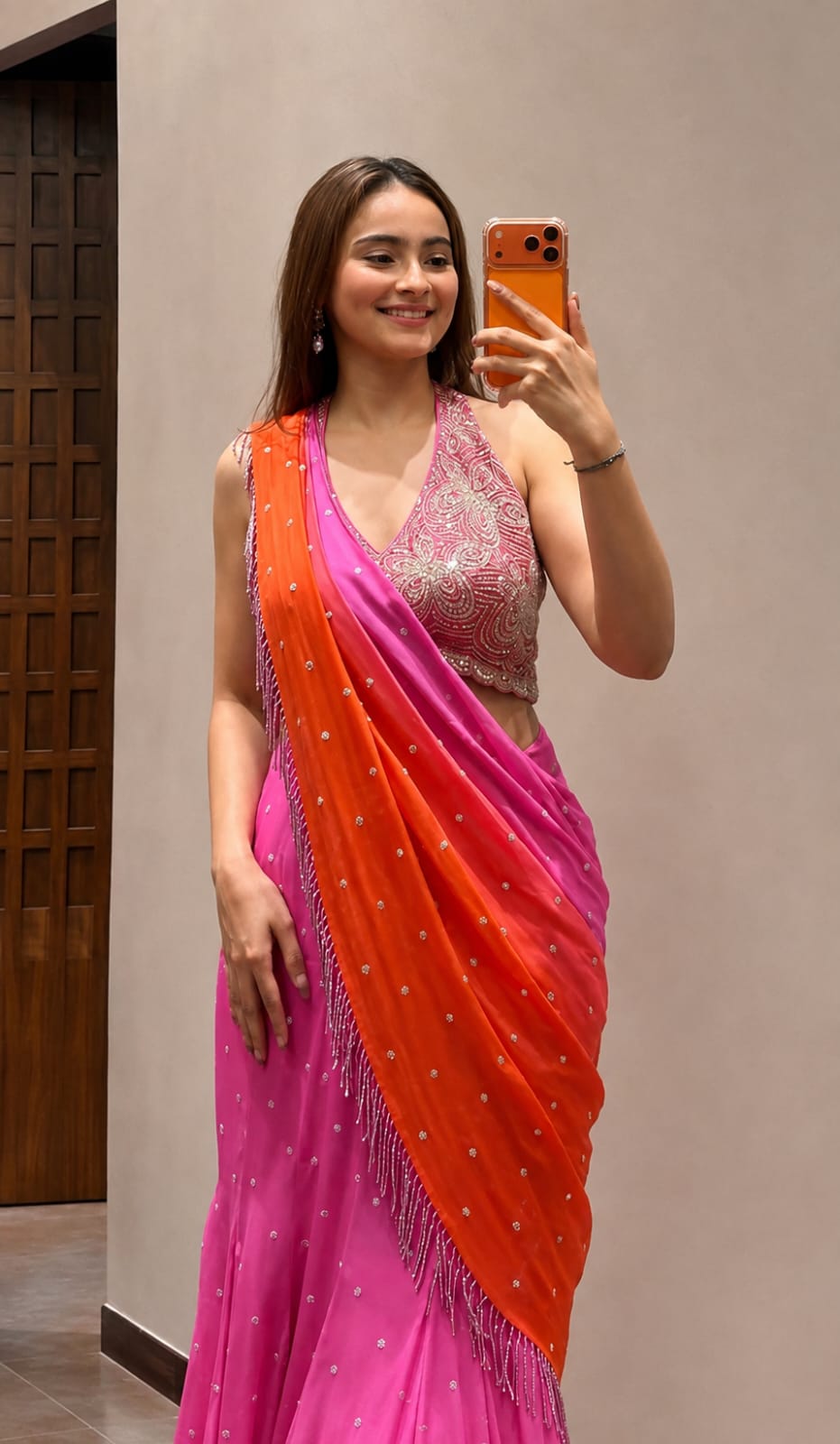 Lehenga Saree Premium Crape Silk with Padding Beautiful Digital Print Elegant Designer Look