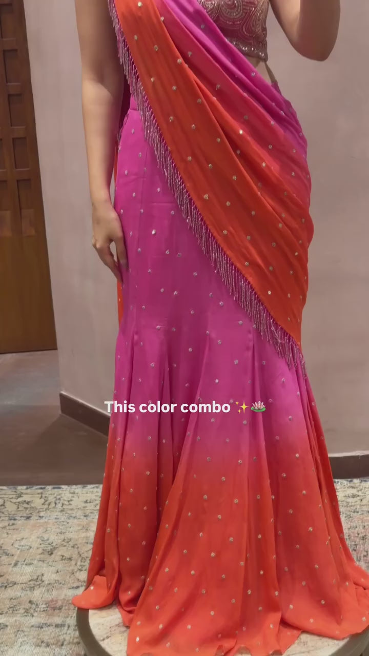 Lehenga Saree Premium Crape Silk with Padding Beautiful Digital Print Elegant Designer Look