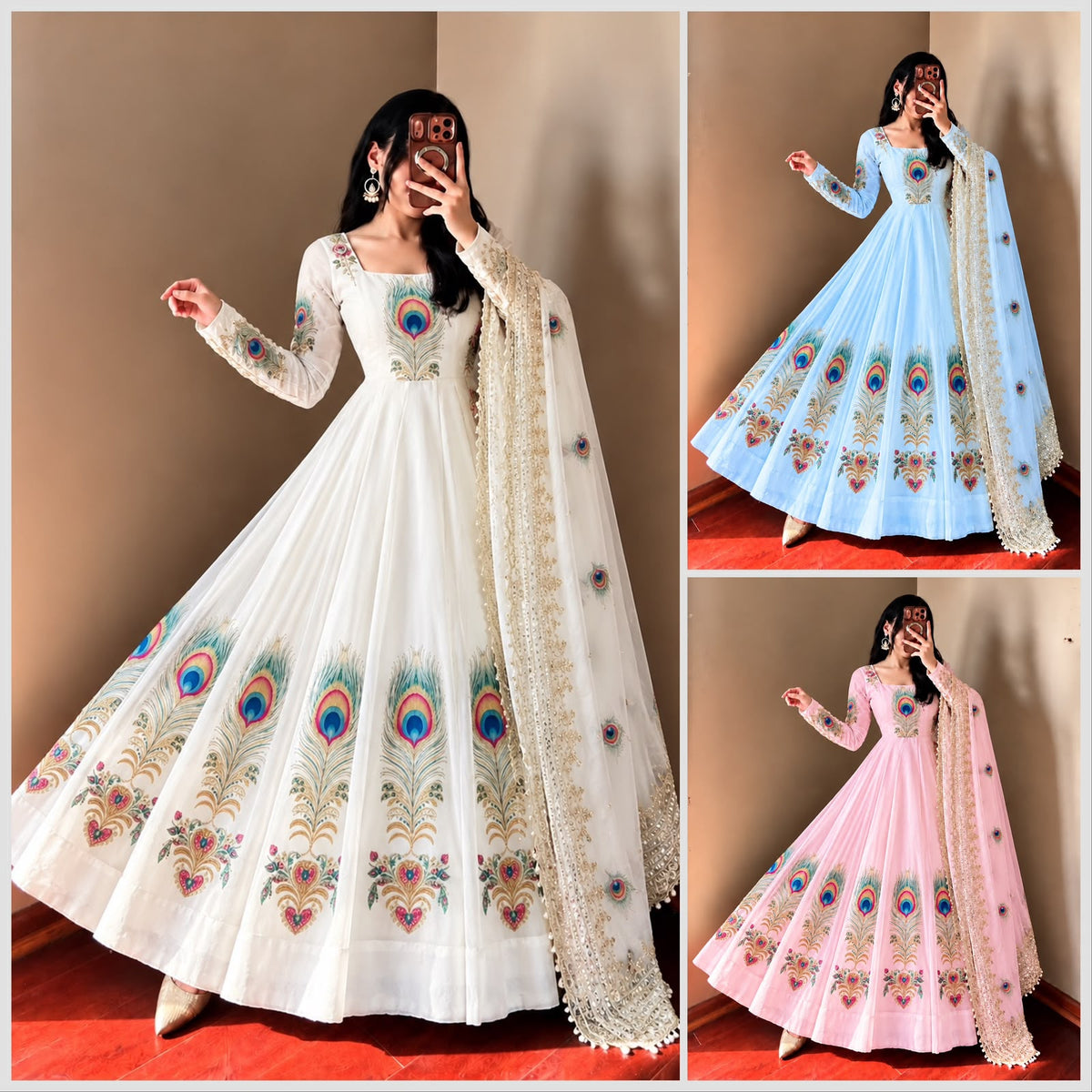 ZC-Series New Designer Party Gown Pent &amp; Dupatta Set